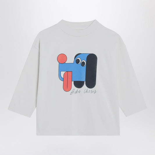 Bobo Choses White sweater with logo print