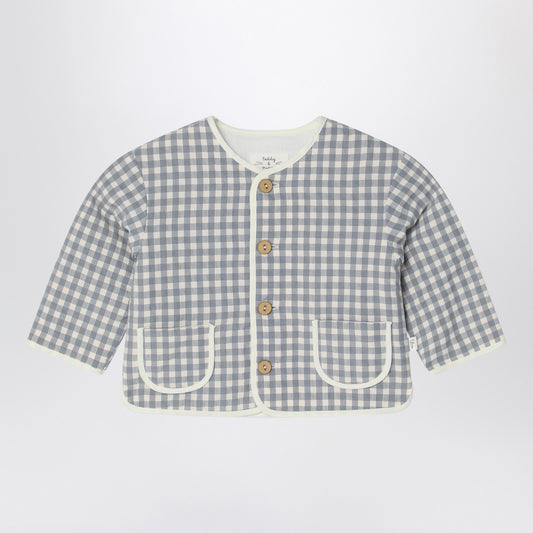 Teddy & Minou Gray/white jacket with Vichy pattern
