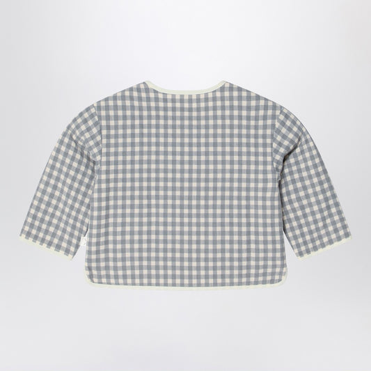 Teddy & Minou Gray/white jacket with Vichy pattern