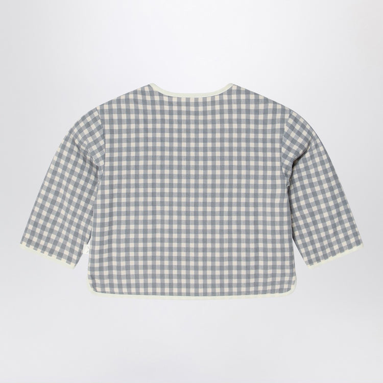 Teddy & Minou Gray/white jacket with Vichy pattern