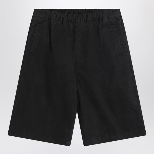 Entire Studios Wide black bermuda shorts in cotton
