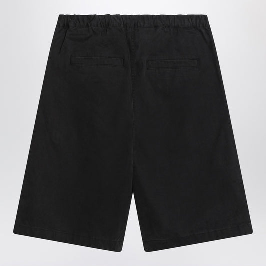 Entire Studios Wide black bermuda shorts in cotton