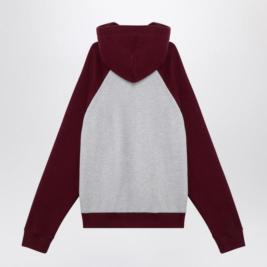 Brain Dead Light grey/burgundy hoodie