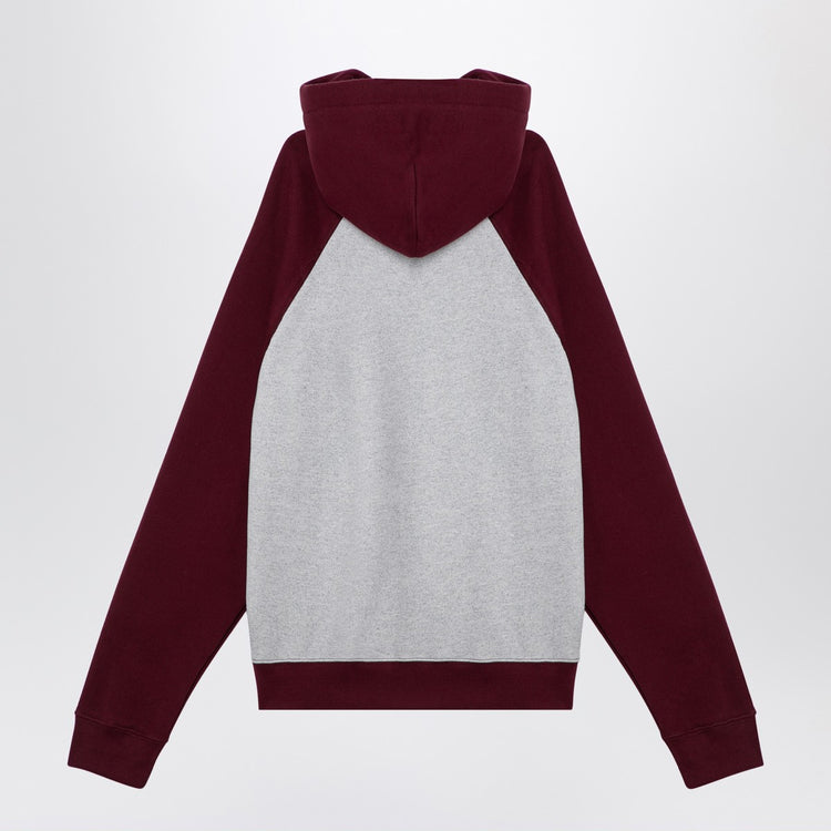 Brain Dead Light grey/burgundy hoodie