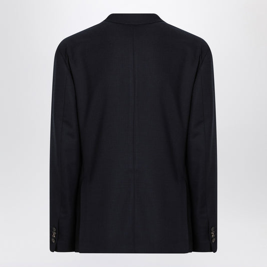 Santaniello Blue checked double breasted jacket