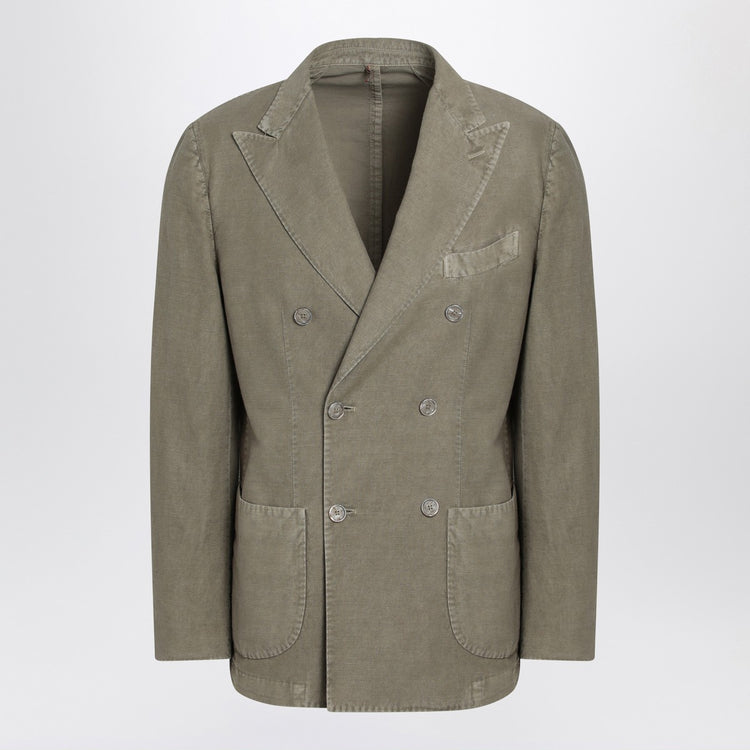 Santaniello Double-breasted sage green jacket