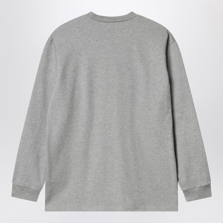 Carhartt WIP Grey L/S Heart Patch T-shirt