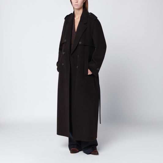 IVY OAK Brown long wool coat