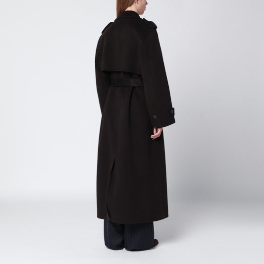 IVY OAK Brown long wool coat