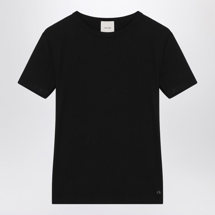 Calvin Klein Black ribbed T-shirt