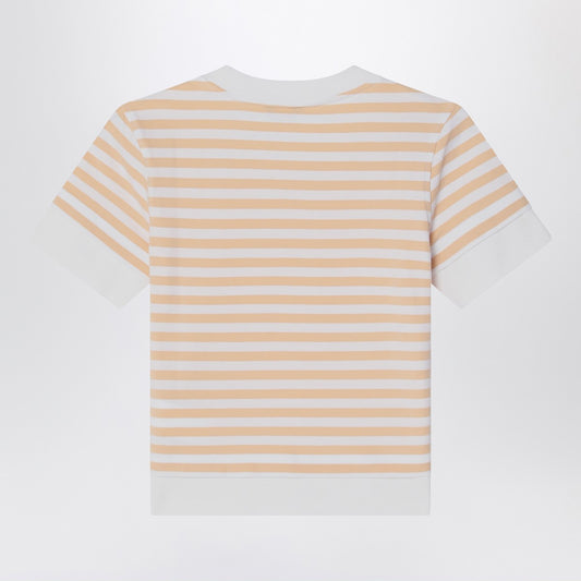 K-Way Emel T-shirt white/beige striped