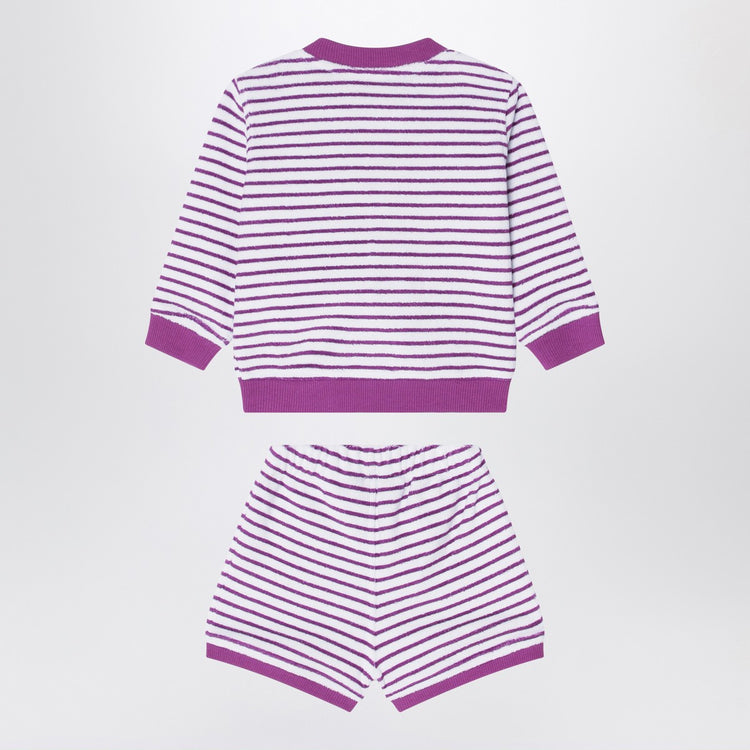 K-Way Sponge outfit white/purple striped