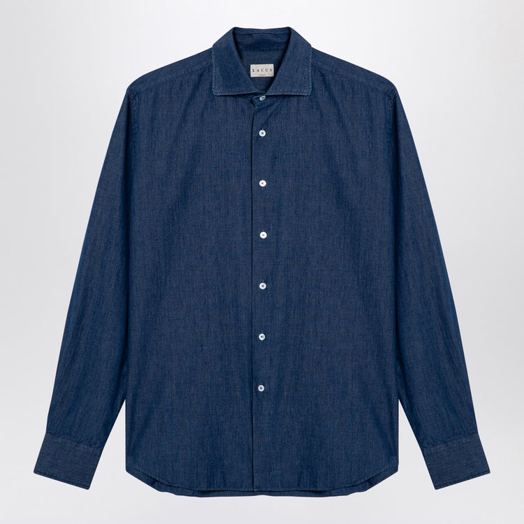 XACUS Indigo blue denim cotton shirt