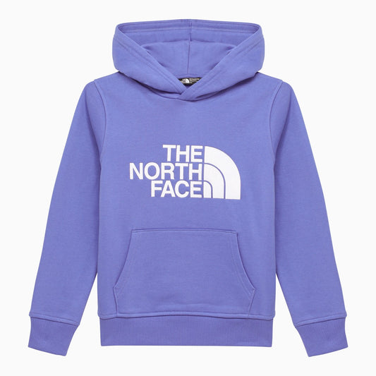The North Face Blue cotton hoodie with logo