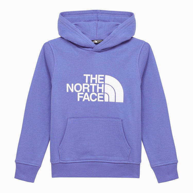 The North Face Blue cotton hoodie with logo