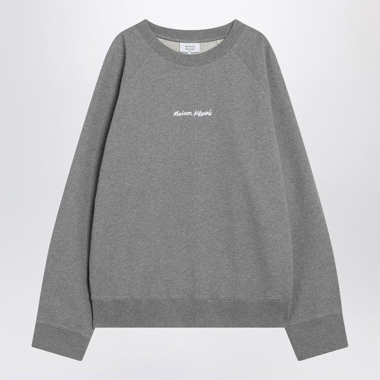 Maison Kitsuné Grey cotton crew-neck sweatshirt