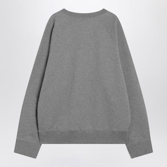 Maison Kitsuné Grey cotton crew-neck sweatshirt