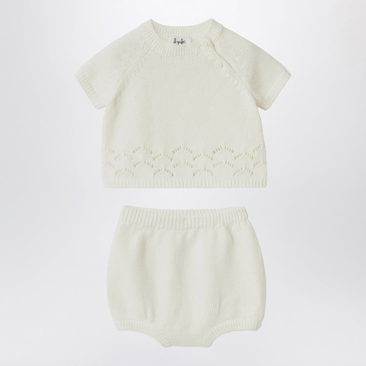 Il Gufo White milk set in organic cotton