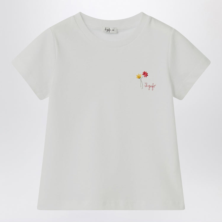 Il Gufo White T-shirt with embroidered logo