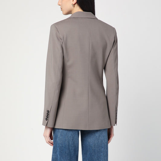 Erika Cavallini Single-breasted jacket in taupe colour