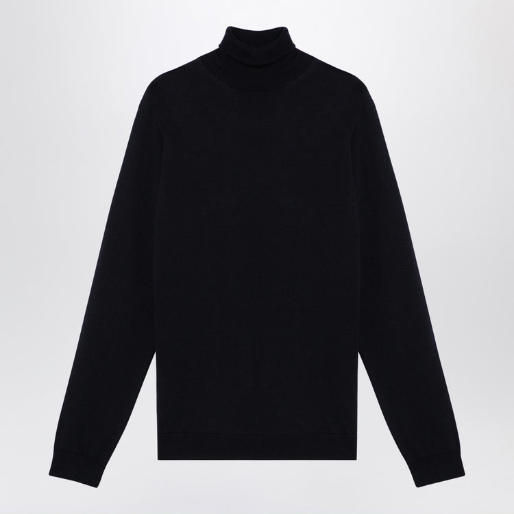 Roberto Collina Navy merino wool turtleneck sweater