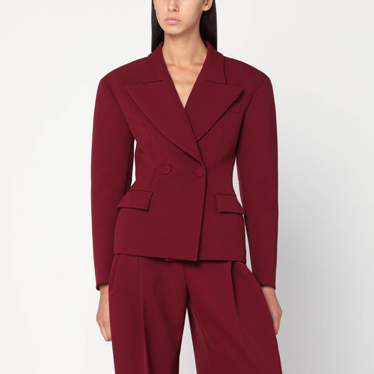 THE ANDAMANE Burgundy single-breasted jacket