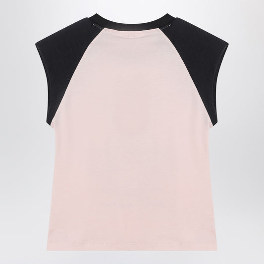 GANNI Pink T-shirt with logo print
