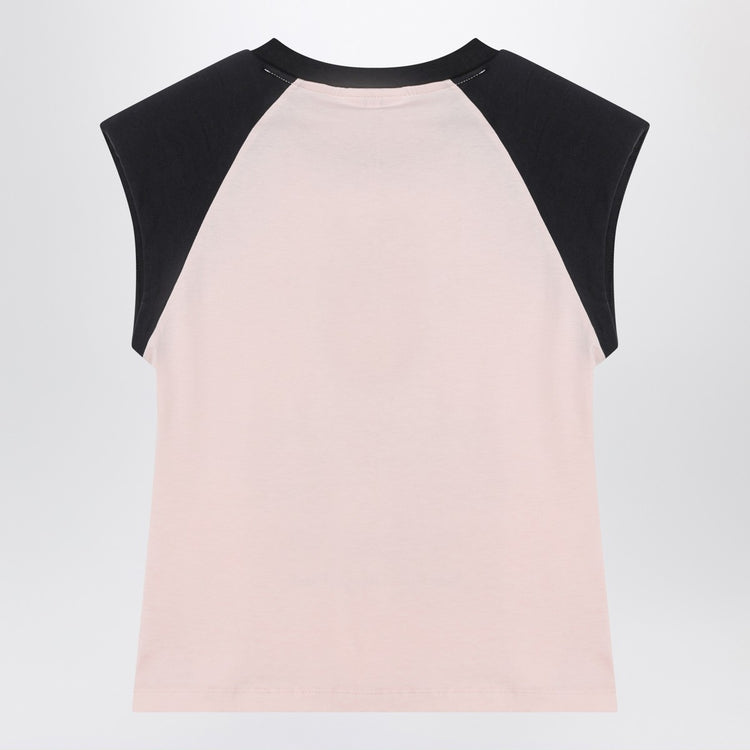 GANNI Pink T-shirt with logo print