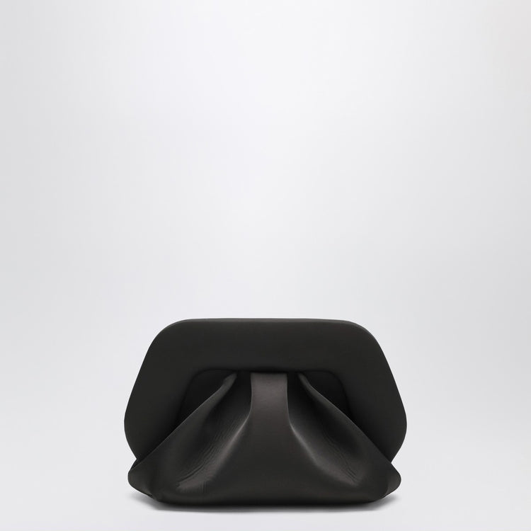 THEMOIRè Black satin Gea clutch bag